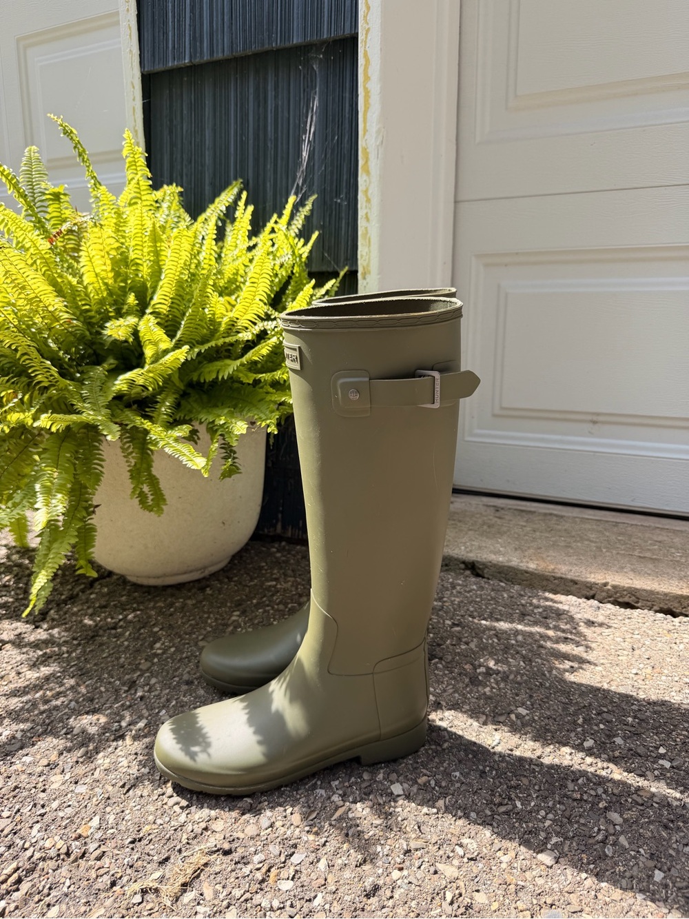 NWOT Hunter Original Tall Rain Boots - Olive Green Matte